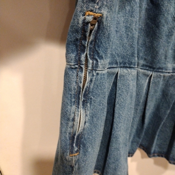 NWT Nasty Gal X Emili Sindlev Off Shoulder Denim Peplum Top 10 Babydoll Y2K - Picture 8 of 8